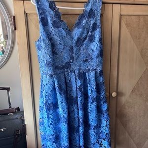 Blue Lace Boston Proper Sleeveless Dress Spring/Summer Size 12